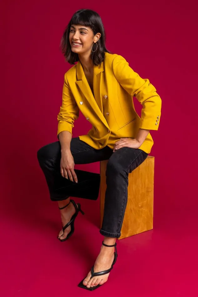 Amber Double Breasted Smart Blazer Women Roman Occasionwear