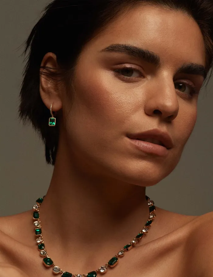 Anne Klein Bright Emerald Collar Necklace Gold Tone Women Watches 038 Jewelry Anne Klein Bright Emerald Collar Necklace Gold Tone Women Watches 038 Jewelry
