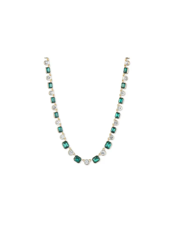 Anne Klein Bright Emerald Collar Necklace Gold Tone Women Watches 038 Jewelry