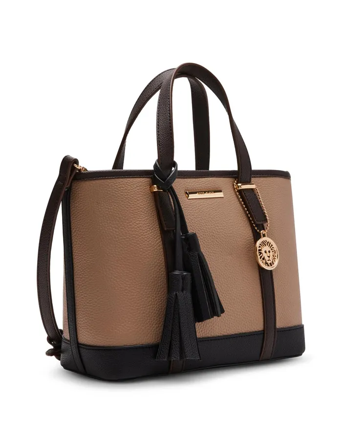 Anne Klein Colorblocked Mini Tote Truffle Women Handbags