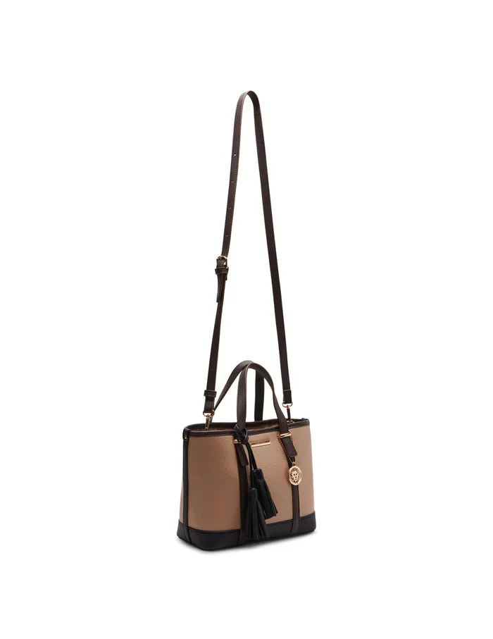 Anne Klein Colorblocked Mini Tote Truffle Women Handbags