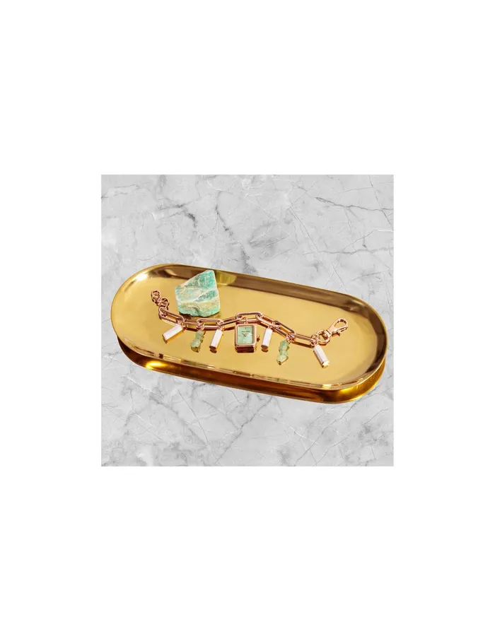 Anne Klein Gemstone Charm Bracelet Watch Aventurine Women Watches 038 Jewelry