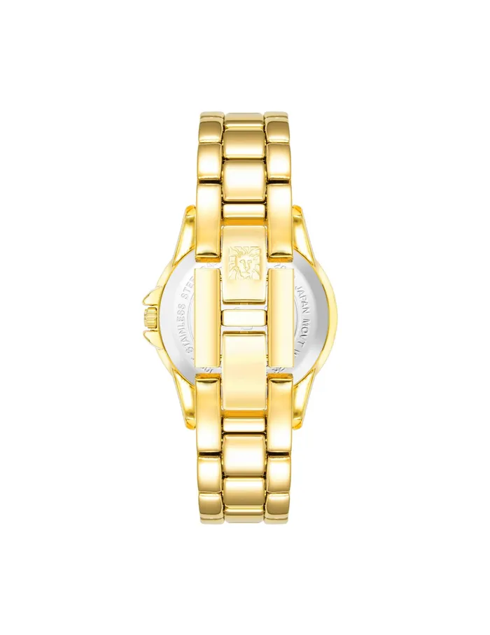 Anne Klein Gemstone Dial Bracelet Watch Rose Quartz Women Watches 038 Jewelry