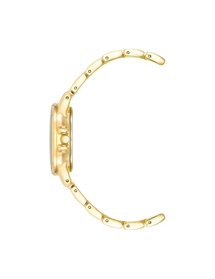 Anne Klein Gemstone Dial Bracelet Watch Rose Quartz Women Watches 038 Jewelry