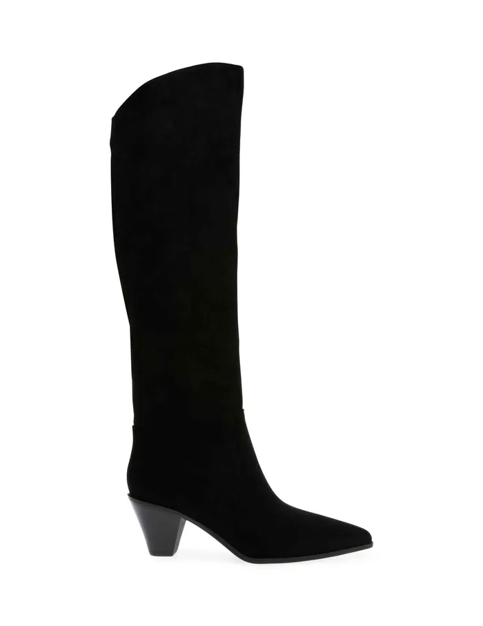 Anne Klein Wei Western Boot Black Ms Women Shoes