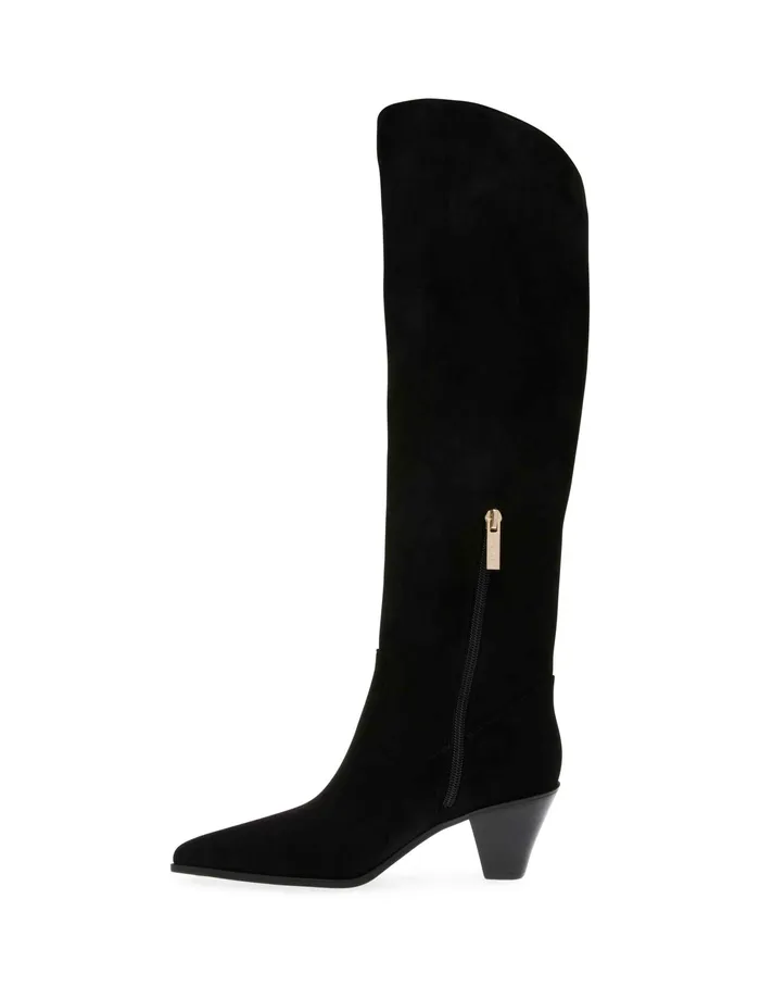 Anne Klein Wei Western Boot Black Ms Women Shoes