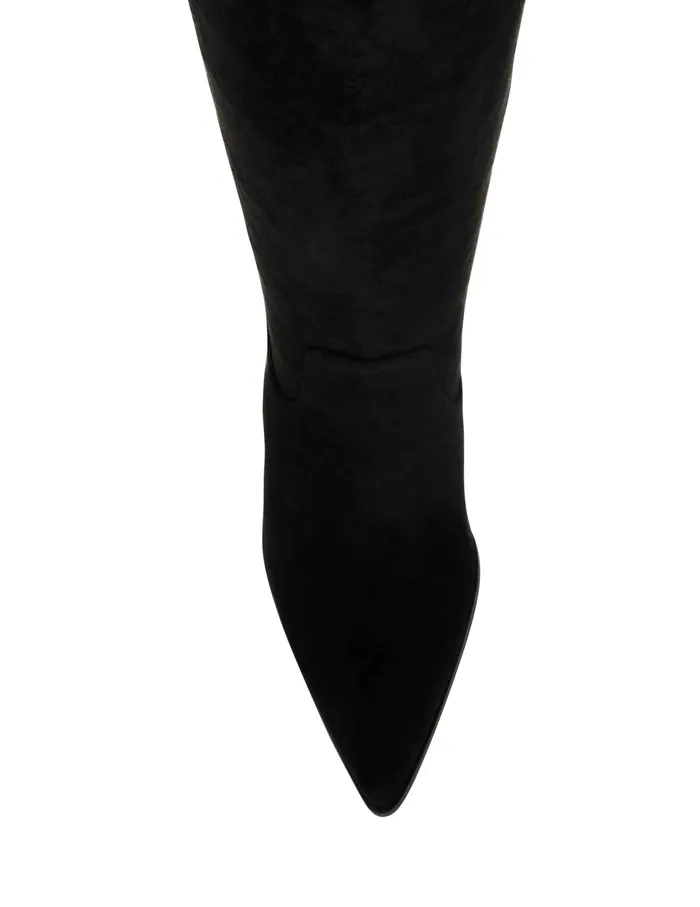 Anne Klein Wei Western Boot Black Ms Women Shoes