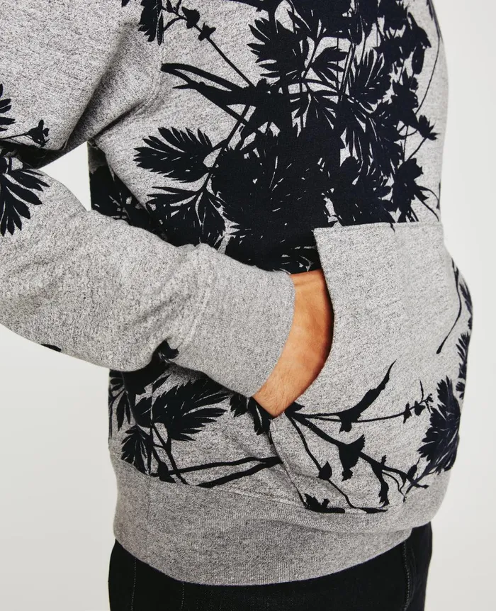 Arc Hoodie Bold Flower Heather Grey Multi Men AG Jeans Sweatshirts Arc Hoodie Bold Flower Heather Grey Multi Men AG Jeans Sweatshirts