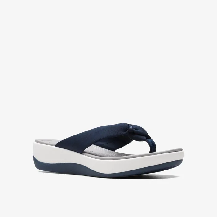 Arla Glison Blue Fabric Women Clarks Sandals and Flip Flops