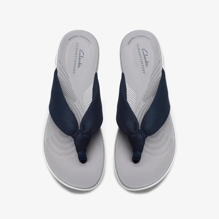 Arla Glison Blue Fabric Women Clarks Sandals and Flip Flops