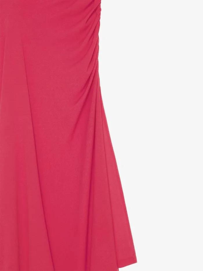 Asymmetric Draped Dress In Crepe Jersey Raspberry Women Givenchy Dresses