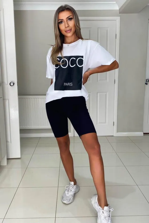 AX Paris Black Slinky Cycling Shorts Trousers and Leggings