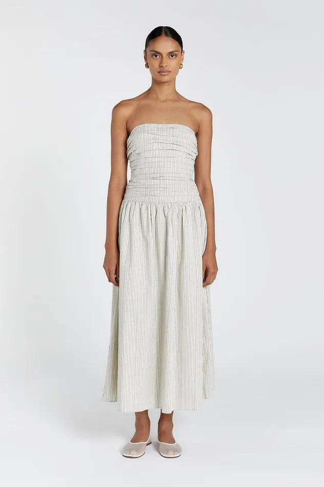 AYLA CREAM STRIPE MIDI DRESS Women DISSH Midi Dresses