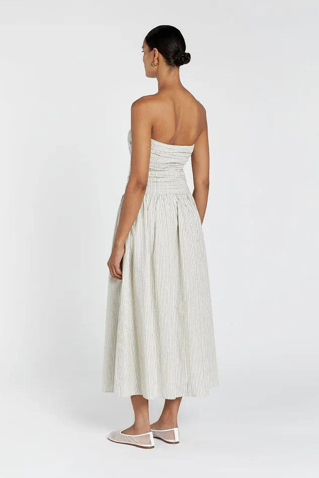 AYLA CREAM STRIPE MIDI DRESS Women DISSH Midi Dresses