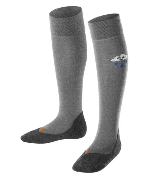 Babies and Kids Active Rainboot Kids Kneehigh Socks Light Grey Mel FALKE Knee High Socks Babies and Kids Active Rainboot Kids Kneehigh Socks Light Grey Mel FALKE Knee High Socks