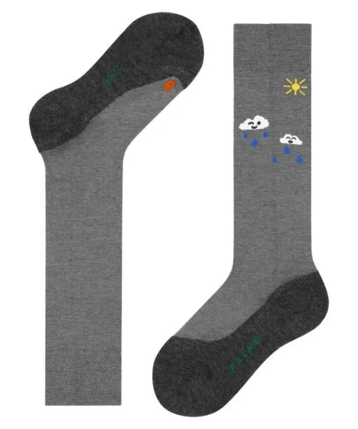 Babies and Kids Active Rainboot Kids Kneehigh Socks Light Grey Mel FALKE Knee High Socks