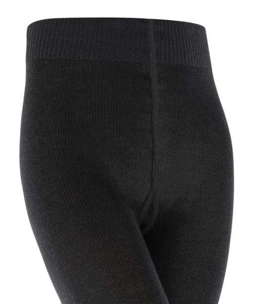 Babies and Kids Comfort Wool Kids Tights Black FALKE Tights and Leggings