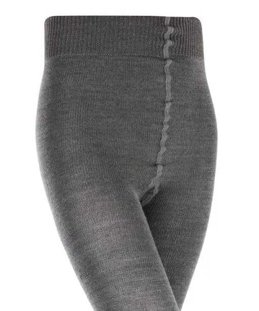 Babies and Kids Comfort Wool Kids Tights Dark Grey FALKE Tights and Leggings