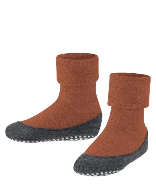 Babies and Kids Cosyshoe Teens Kids Slippers Rust FALKE House Socks