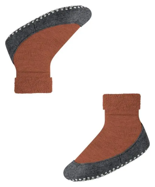 Babies and Kids Cosyshoe Teens Kids Slippers Rust FALKE House Socks