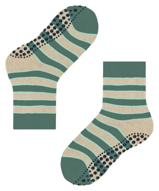 Babies and Kids Simple Stripes Kids House Socks Dark Jade FALKE House Socks