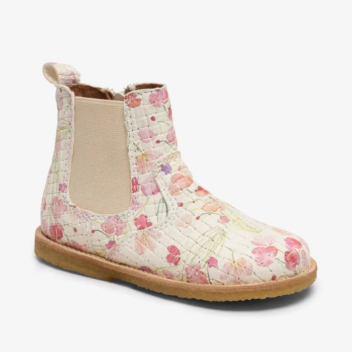 BABY bisgaardshoes sus flower print white White Boots