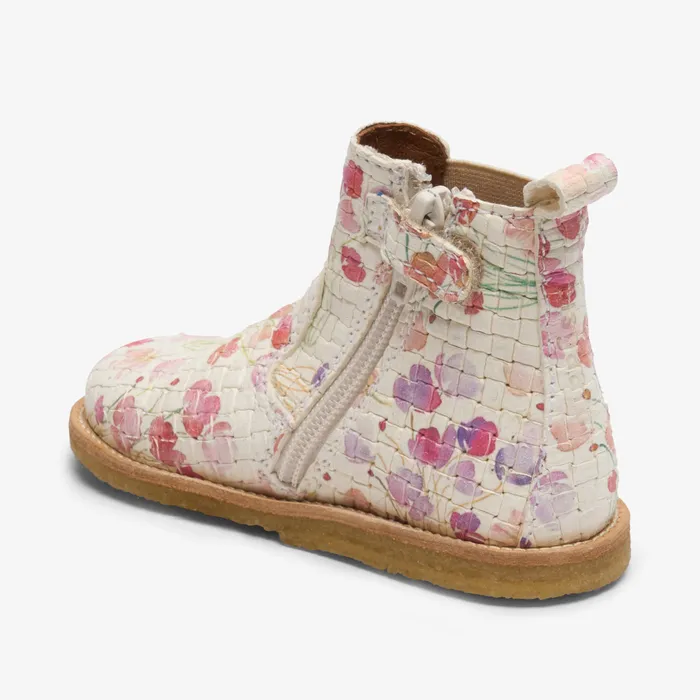BABY bisgaardshoes sus flower print white White Boots