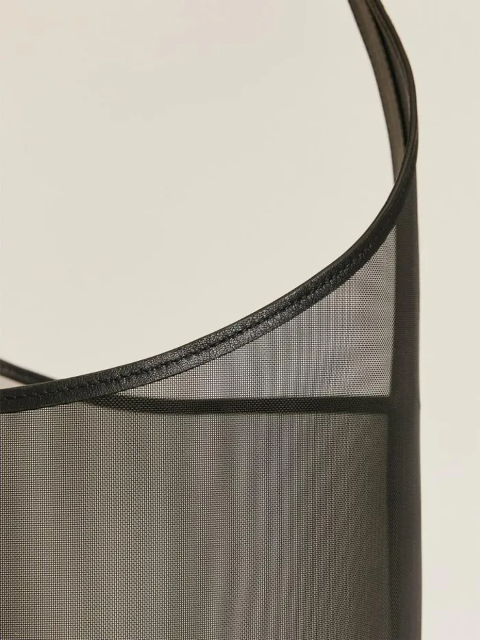 Bags The Reformation Medium Mesh Silvana Bucket Bag Black Mesh