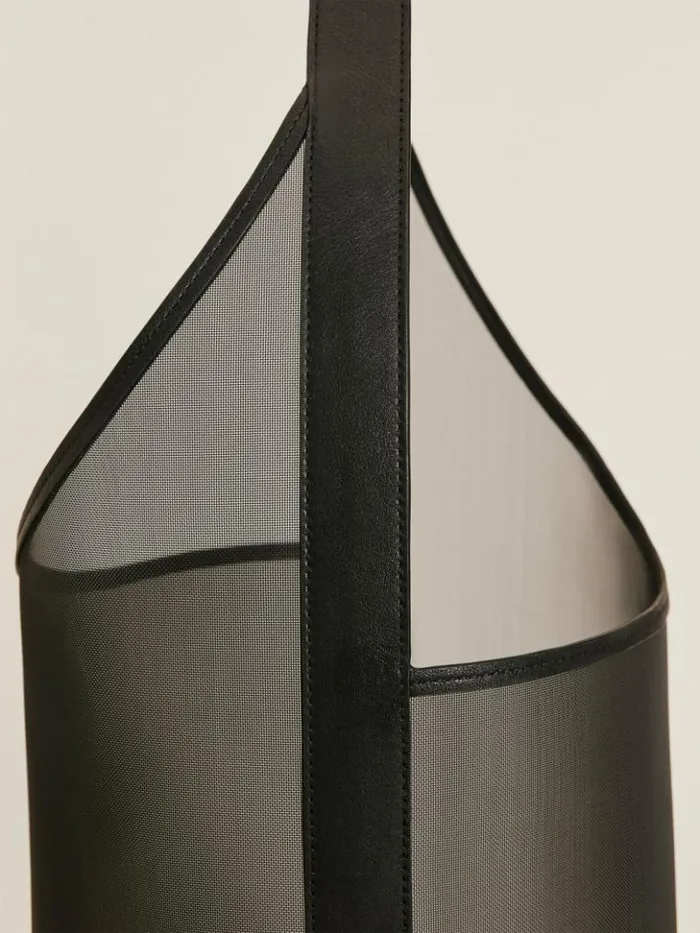 Bags The Reformation Medium Mesh Silvana Bucket Bag Black Mesh