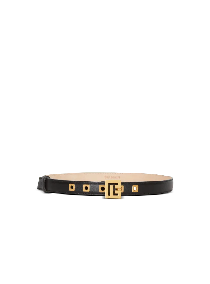 Balmain Belts Women Leather PBelt Black