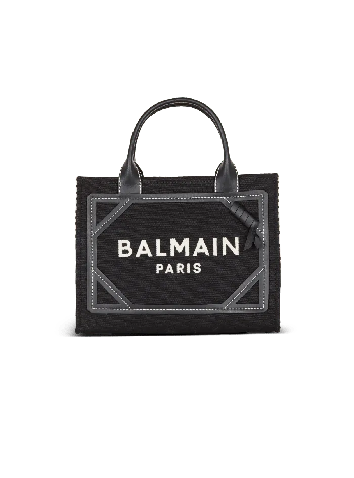 Balmain Handbags Women BArmy Tote Bag In Monogrammed Canvas And Leather Black Balmain Handbags Women BArmy Tote Bag In Monogrammed Canvas And Leather Black