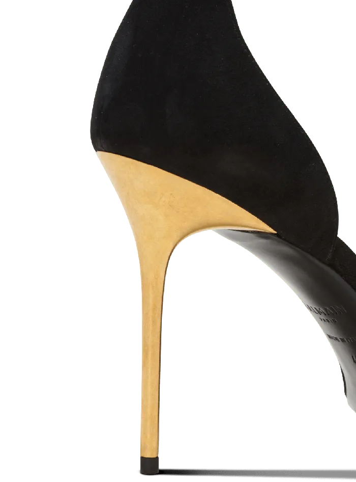 Balmain High Heels and Pumps Women Uma Suede And Chain Sandals Black