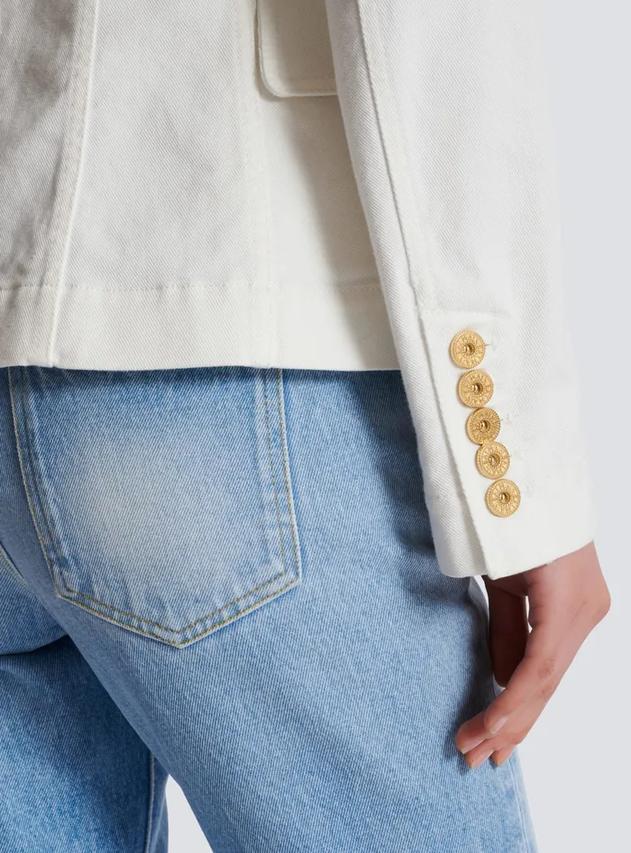 Balmain Jackets And Blazers Women 6button Denim Jacket White