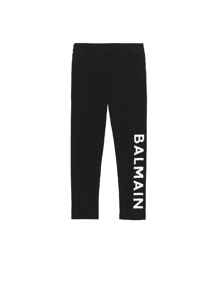 Balmain Kids Printed Leggings Black