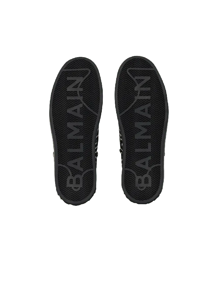 Balmain Sneakers Men BCourt Trainers With Jacquard Monogram Black