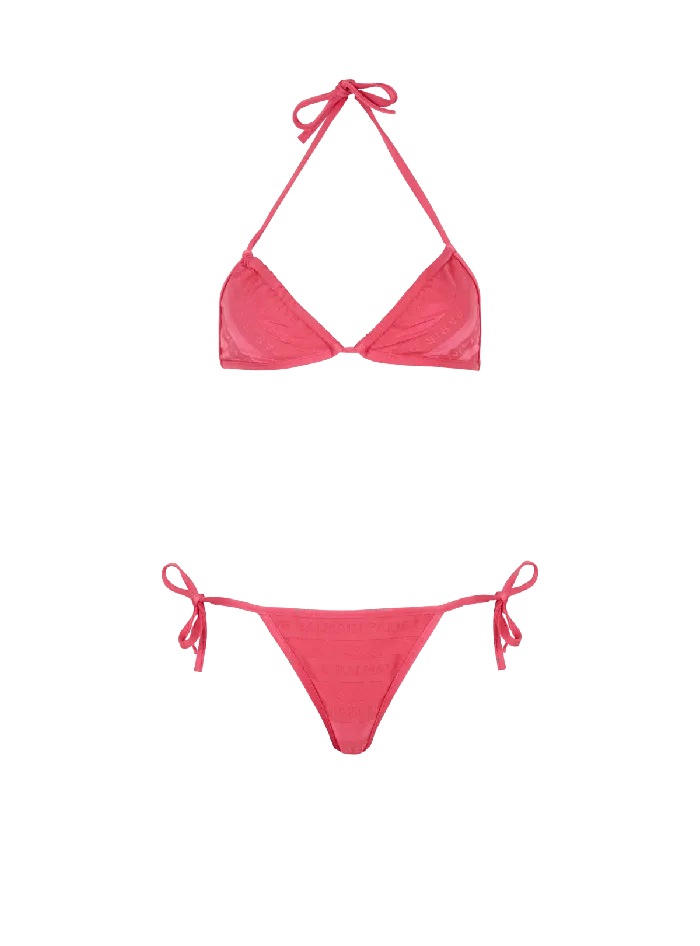 Balmain Swimwear Women Triangle Bikini Pink