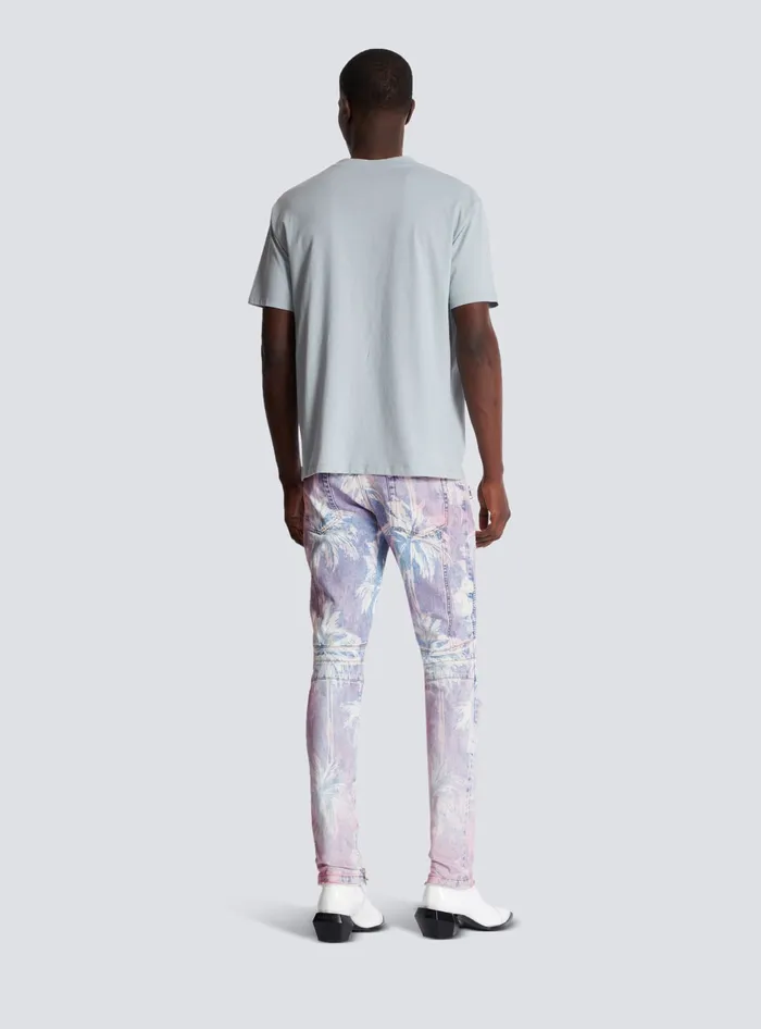 Balmain TShirts Men Printed Paris Shortsleeved Tshirt Grey