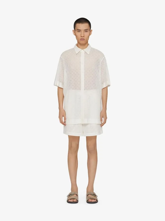 Bermuda Shorts In 4g Lace Natural Men Givenchy Pants and Shorts