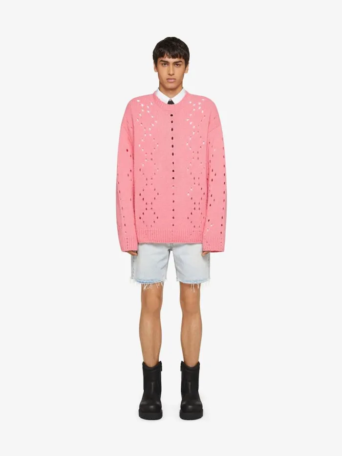 Bermuda Shorts In Denim Pale Blue Men Givenchy Pants and Shorts