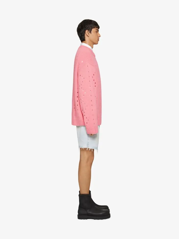 Bermuda Shorts In Denim Pale Blue Men Givenchy Pants and Shorts