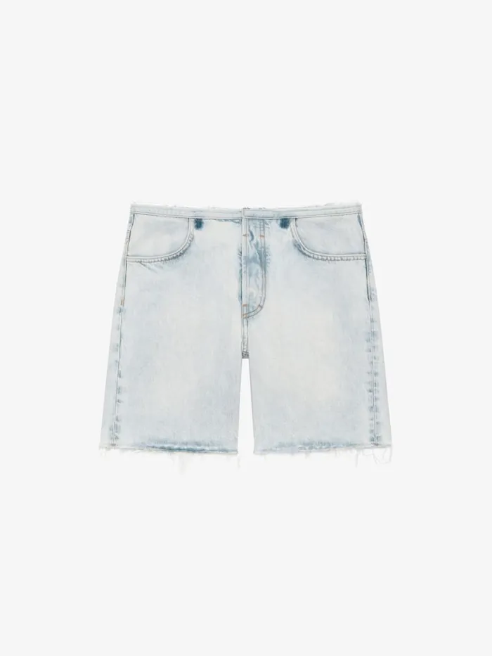 Bermuda Shorts In Denim Pale Blue Men Givenchy Pants and Shorts