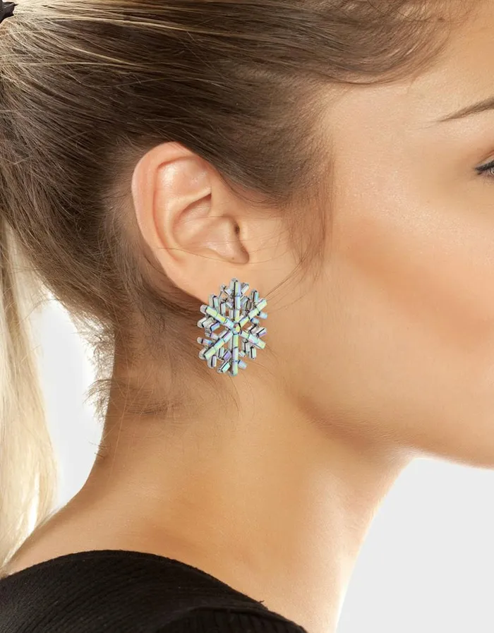 Betsey Johnson Women BETSEYS HOLIDAY SNOWFLAKE STUDS RHINESTONE Betsey Johnson Women BETSEYS HOLIDAY SNOWFLAKE STUDS RHINESTONE