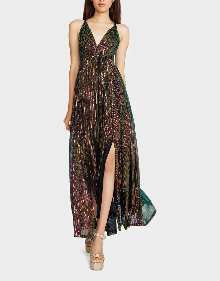Betsey Johnson Women JAMES MAXI DRESS MULTI Multi