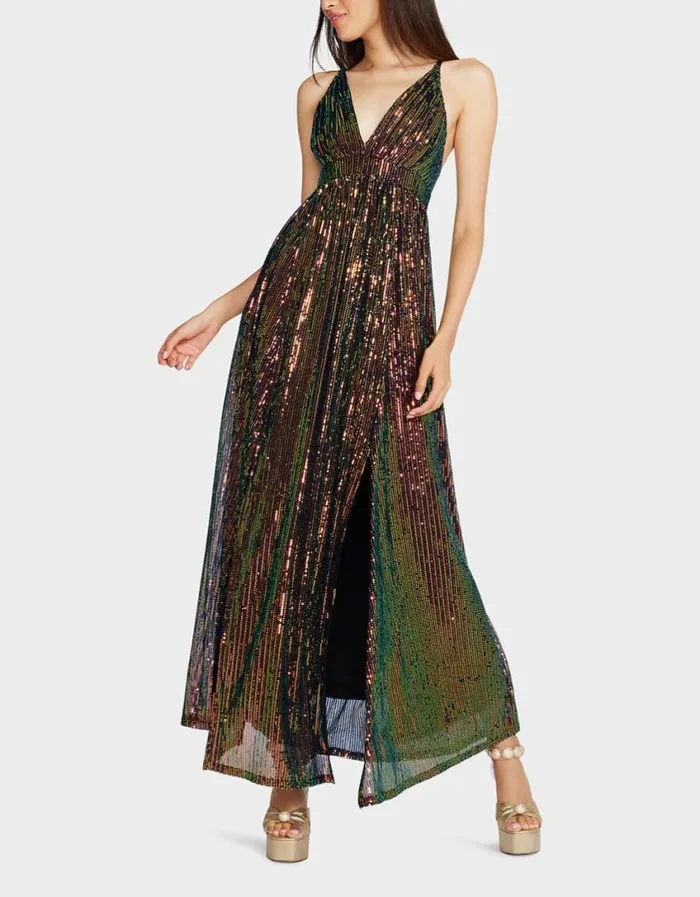 Betsey Johnson Women JAMES MAXI DRESS MULTI Multi