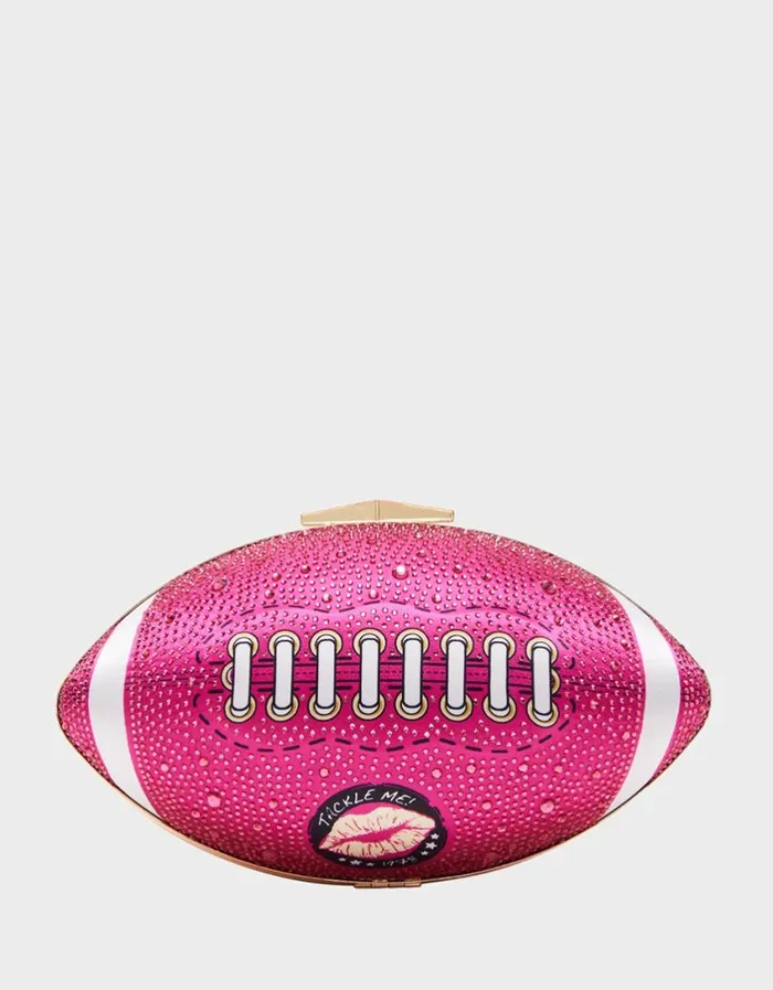 Betsey Johnson Women KITSCH END ZONE CLUTCH PINK