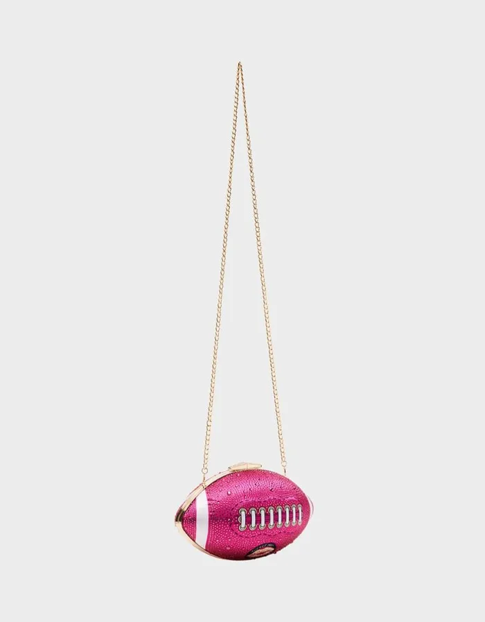 Betsey Johnson Women KITSCH END ZONE CLUTCH PINK Betsey Johnson Women KITSCH END ZONE CLUTCH PINK