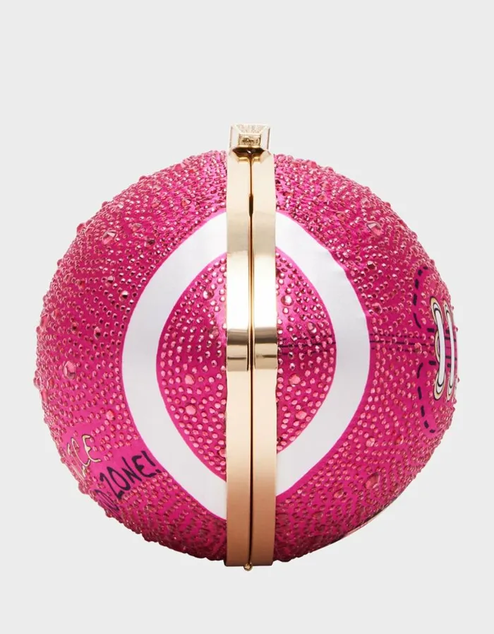 Betsey Johnson Women KITSCH END ZONE CLUTCH PINK Betsey Johnson Women KITSCH END ZONE CLUTCH PINK