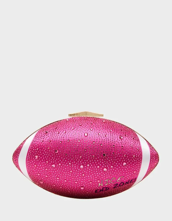 Betsey Johnson Women KITSCH END ZONE CLUTCH PINK Betsey Johnson Women KITSCH END ZONE CLUTCH PINK