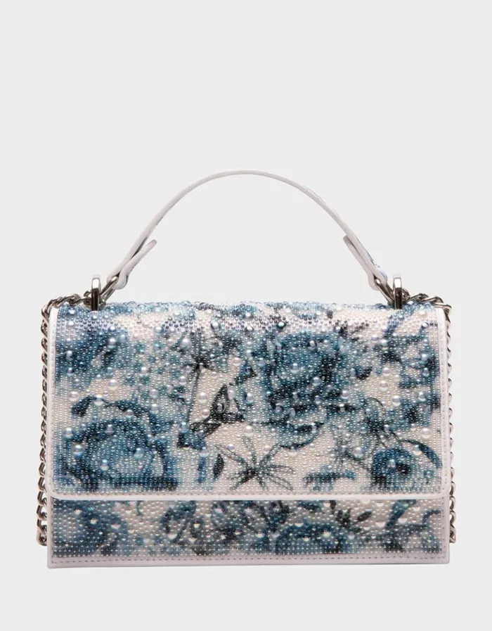 Betsey Johnson Women PEARL TOILE CONVERTIBLE BAG BLUEMULTI