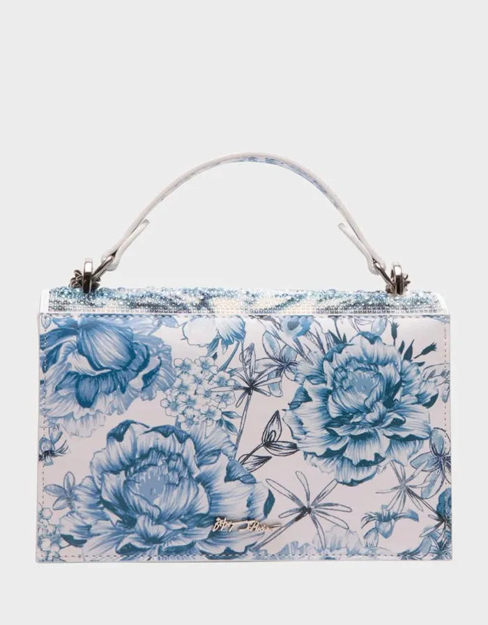 Betsey Johnson Women PEARL TOILE CONVERTIBLE BAG BLUEMULTI Betsey Johnson Women PEARL TOILE CONVERTIBLE BAG BLUEMULTI